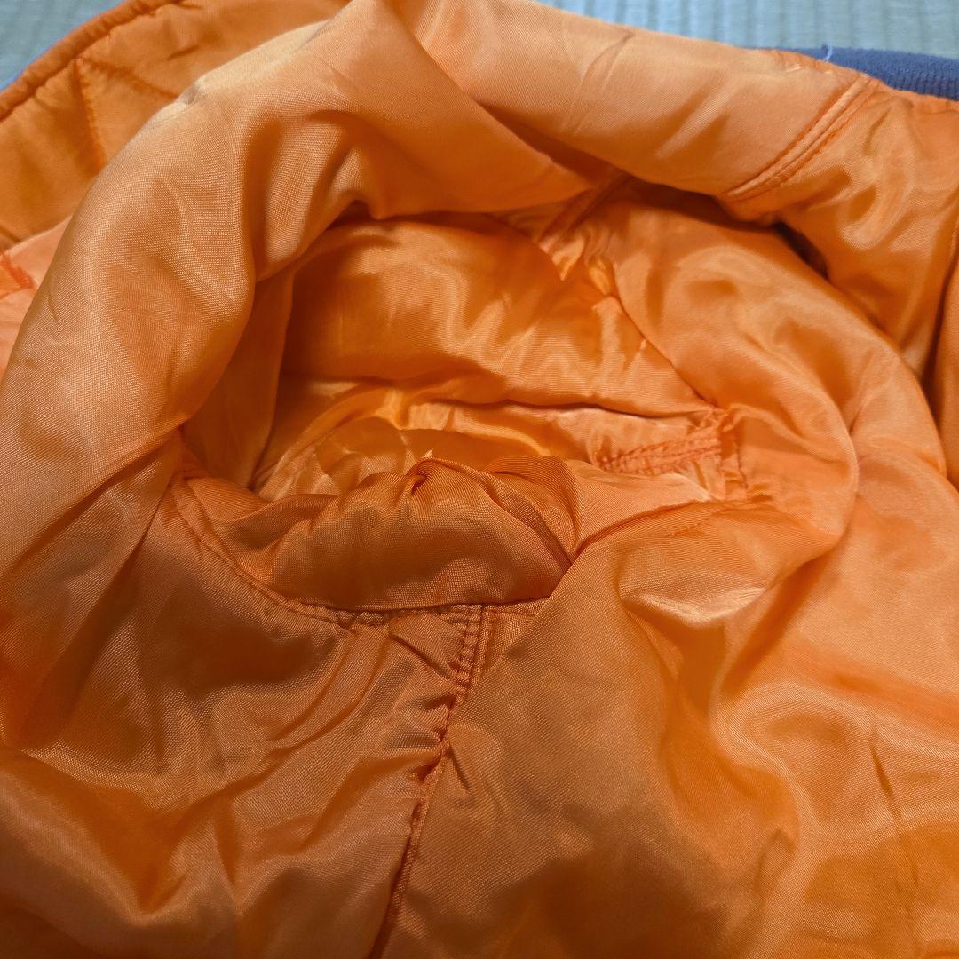 AVIREX MA-1 USA製 レザー ロゴ Lサイズ