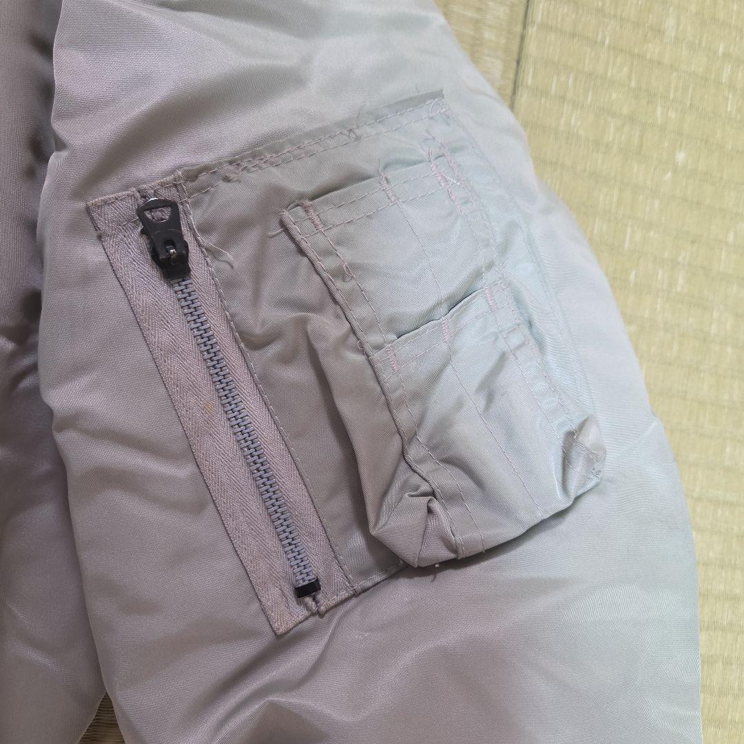 AVIREX MA-1 USA製 レザー ロゴ Lサイズ