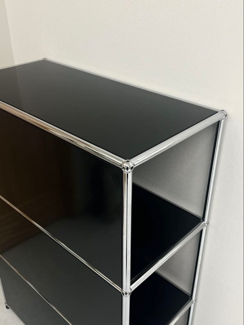 USMハラー　3段スチールラック 黒　引き取りもOK西新宿