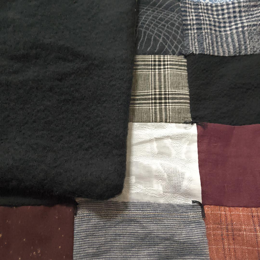 お値下げハンドメイドパッチワーク暖か大判ブランケット群言堂 松場登美 藍