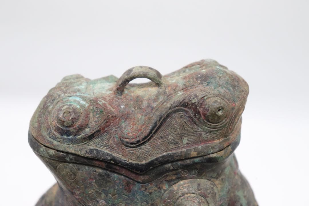 貴重　中国　古青銅器　魚型銅瓶　アンティーク　送料込み250922