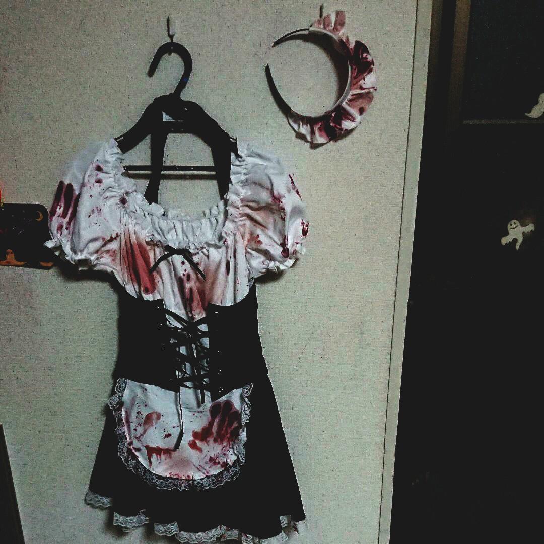 【完成】血のり加工 メイド服