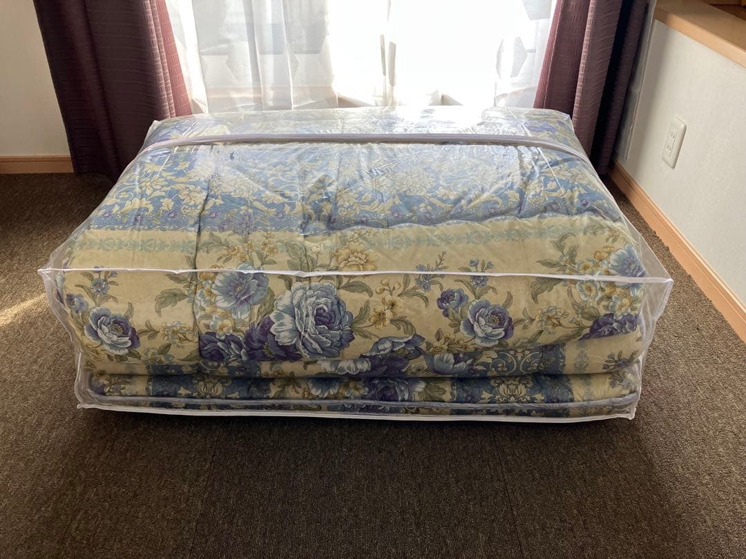 新品日本製つくりたてのふかふか掛け布団敷布団セット 綿100%（ピンク、ブルー）