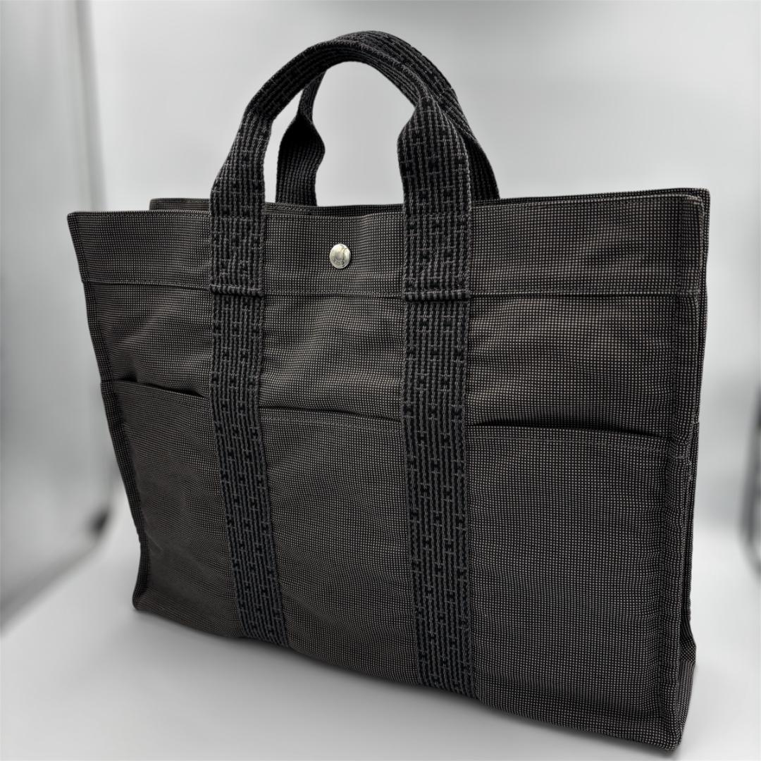 もっちー エルメス HERMES エールライン MM トートバッグ グレー