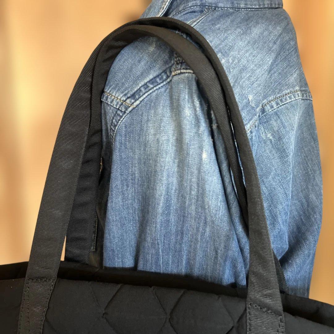 【美品】THE NORTH FACE キルティングトートバッグ黒/軽量◎大容量◎