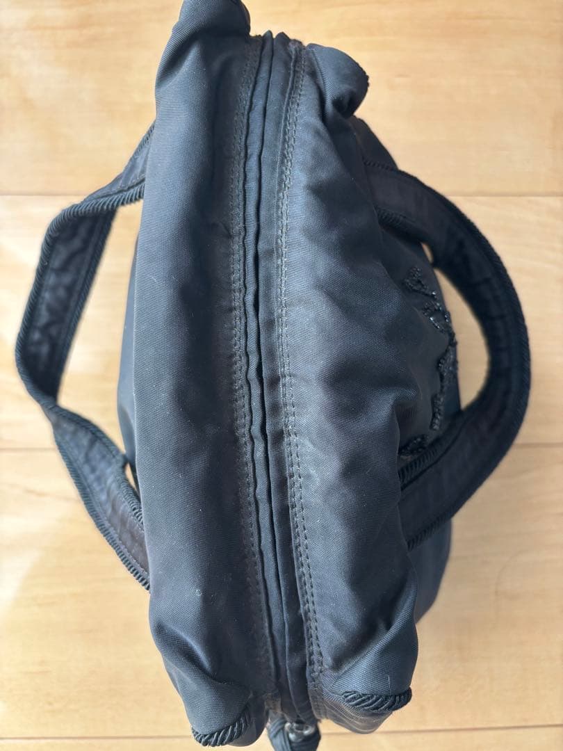プラダ PRADA ナイロントートバッグ ビーズ 黒 タッセル