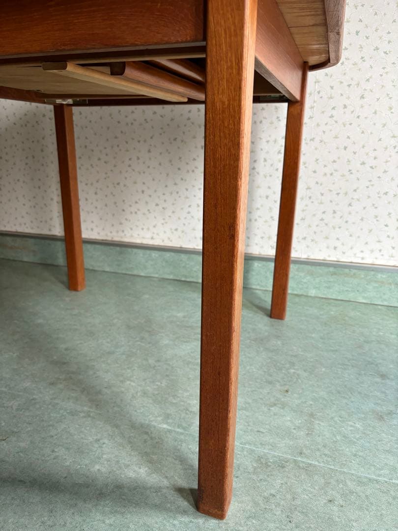 デンマーク　ヴィンテージ　エクステンション　スクエア　ダイニングテーブル