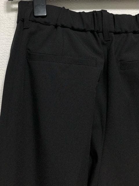 新品☆13号L♪黒系無地♪テーラード＆ストレートパンツスーツ♪お仕事◯D431