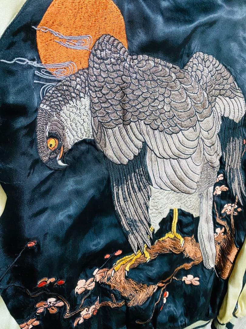 SATORI日本　スカジャン　限定版　サテン　2面使う 桜虎アウル