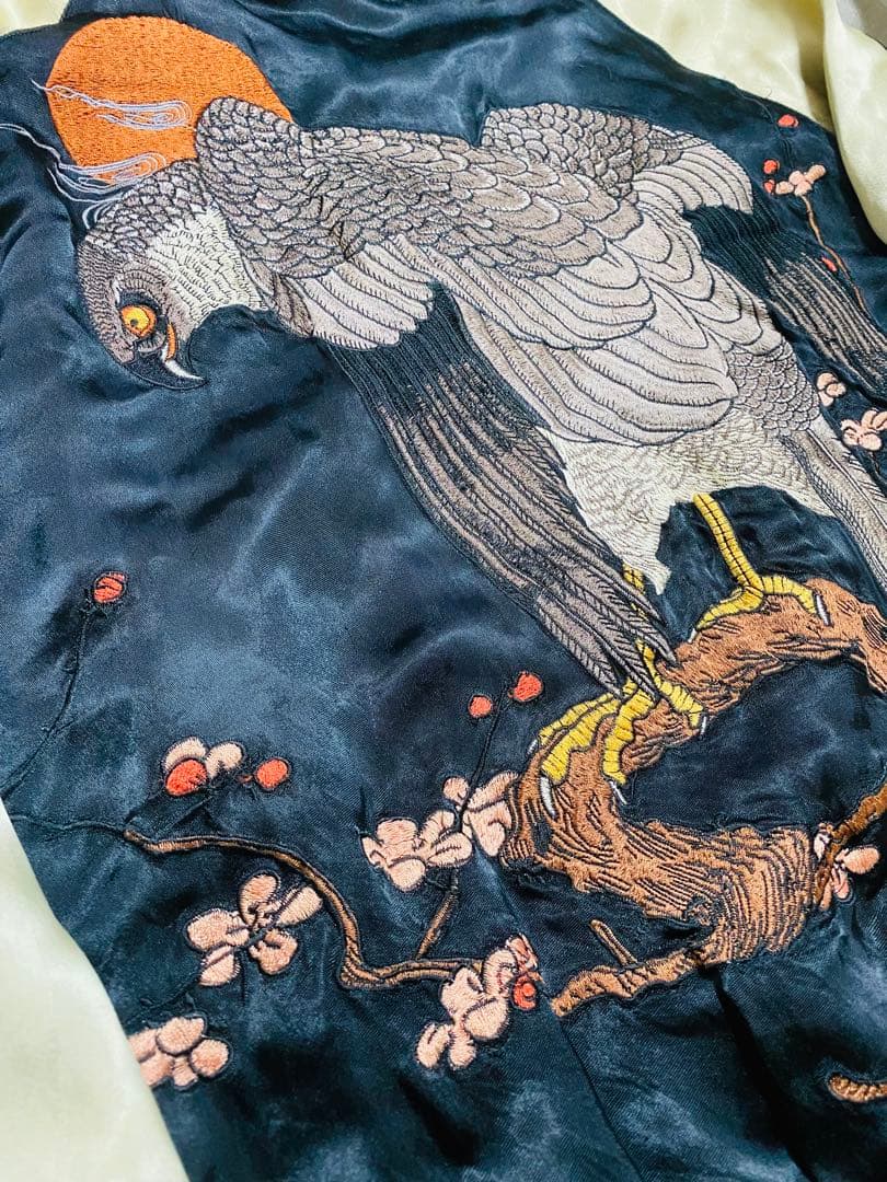 SATORI日本　スカジャン　限定版　サテン　2面使う 桜虎アウル