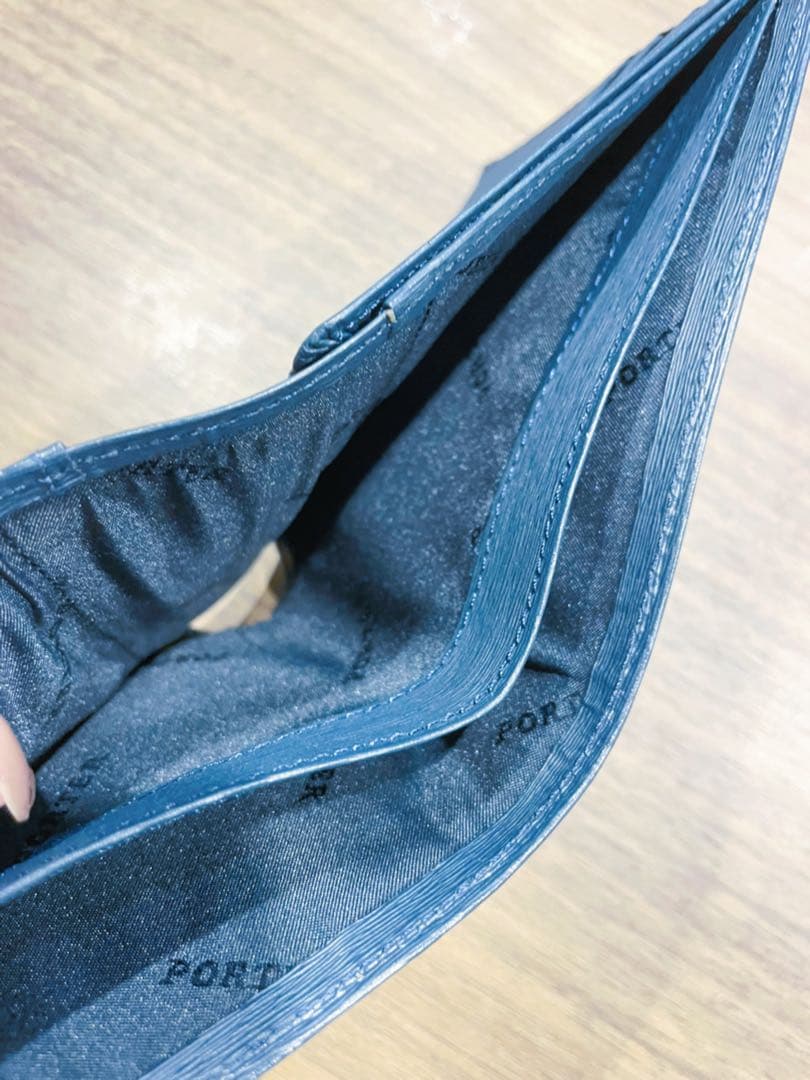 PORTER　ポーター　型番052-02204　二つ折り財布　レザー　ネイビー