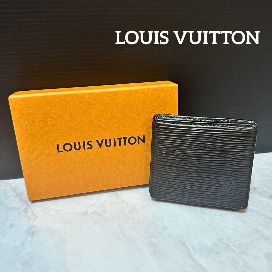 美品 LOUIS VUITTON エピ レザー ブラック ケース 二つ折り