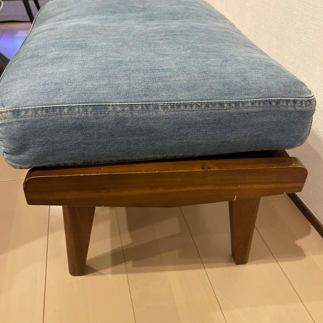 オットマン　フットレスト　デニム