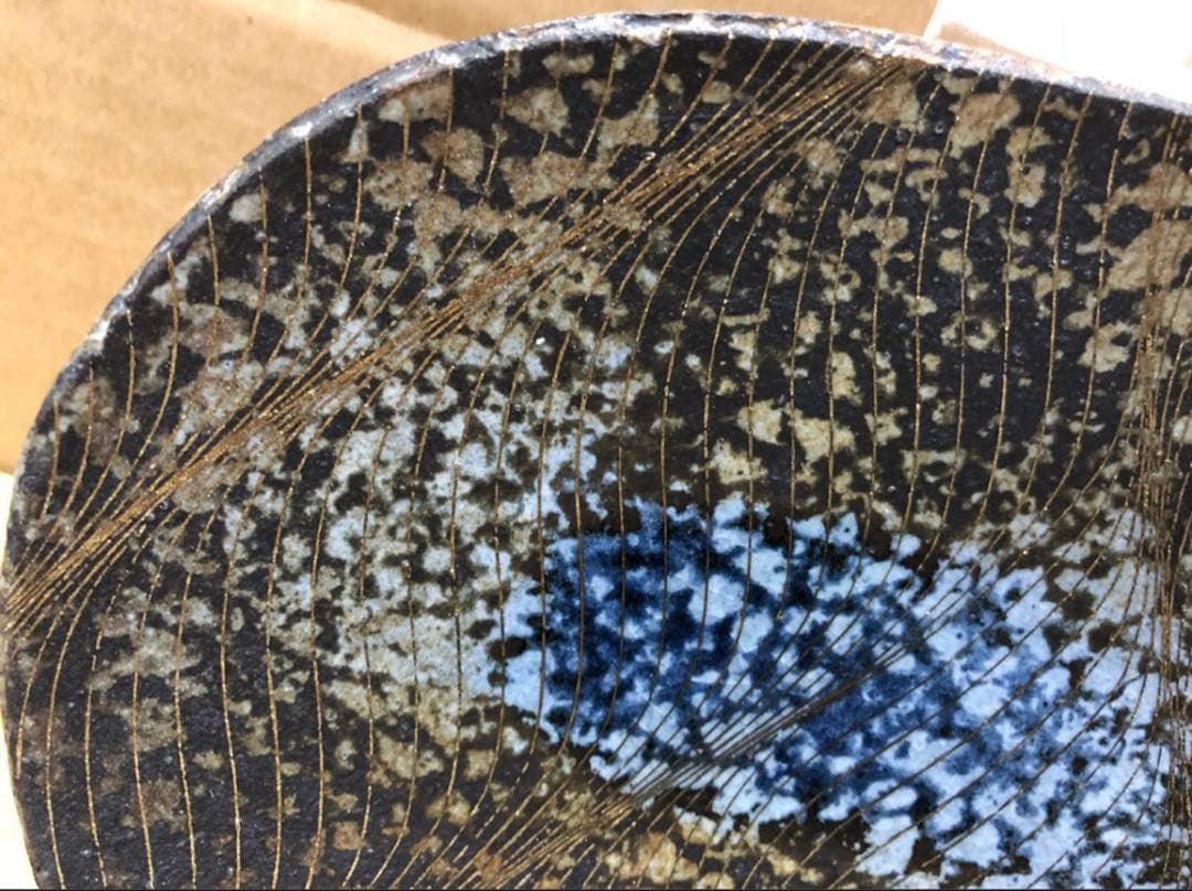 未使用/特価❕萩焼/泰山窯/加藤 重美作/銘々皿/5枚組　　茶道具/菓子皿