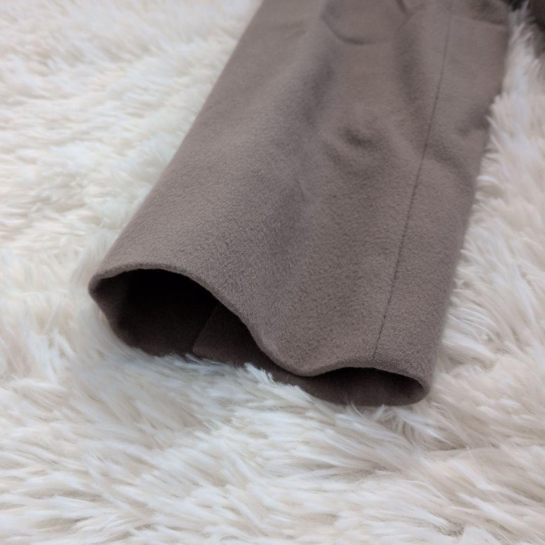 【23区】 ロングコート ウール グレージュ ロロピアーナ 大きいサイズ 46