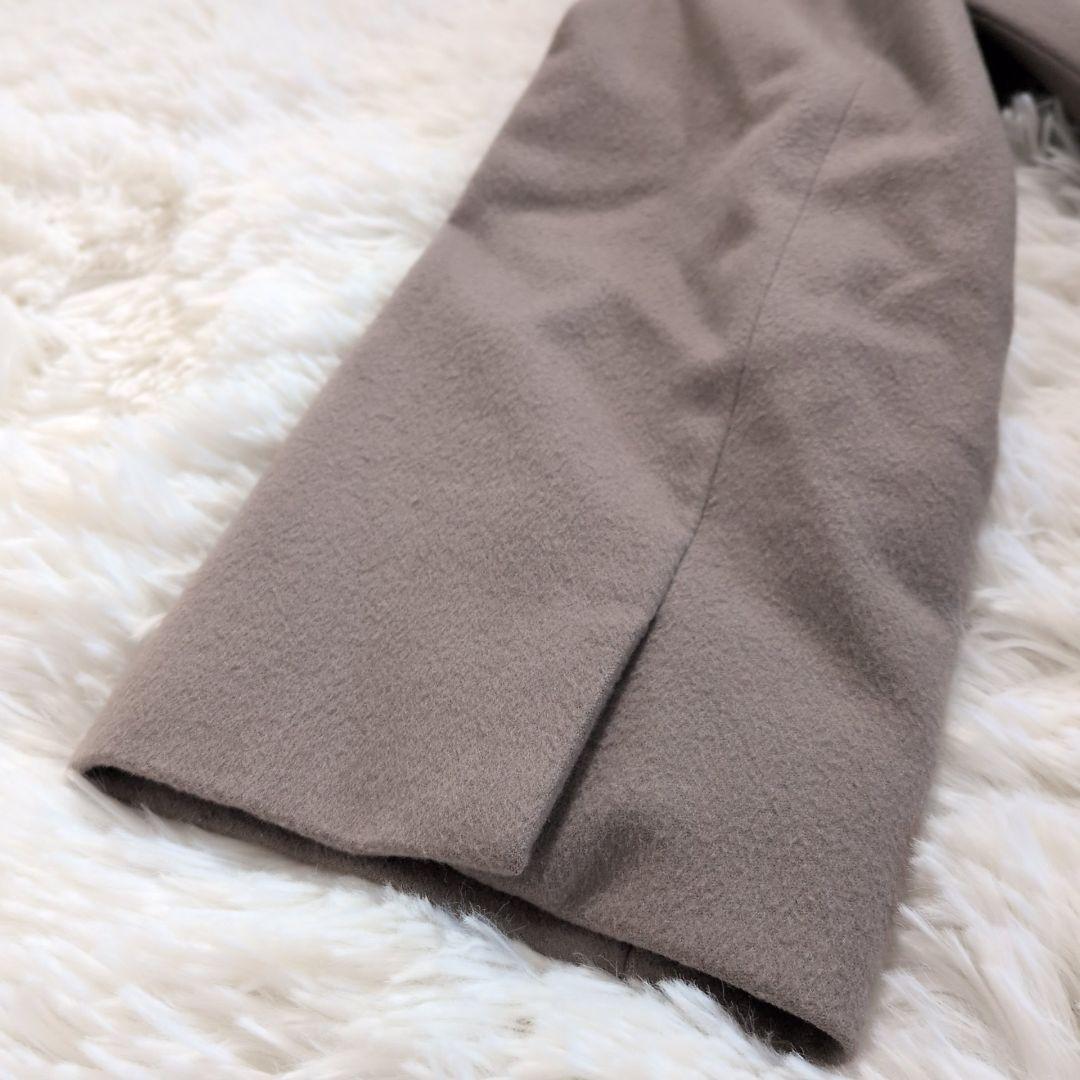 【23区】 ロングコート ウール グレージュ ロロピアーナ 大きいサイズ 46