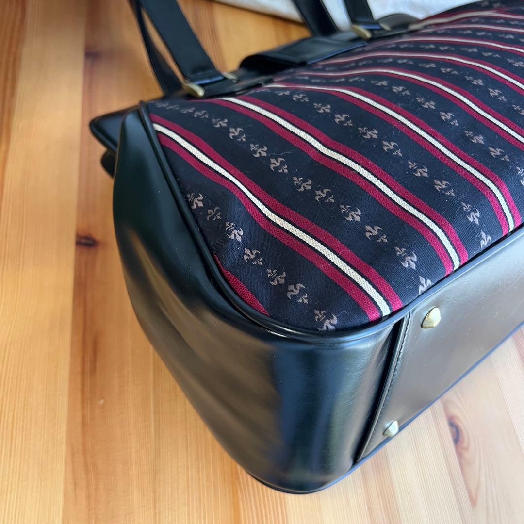 美品✨エクサントリーク レジメンタル柄　ハンドバッグ ボストンバッグ