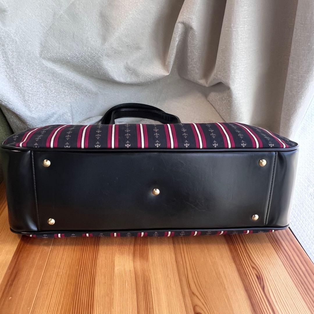 美品✨エクサントリーク レジメンタル柄　ハンドバッグ ボストンバッグ