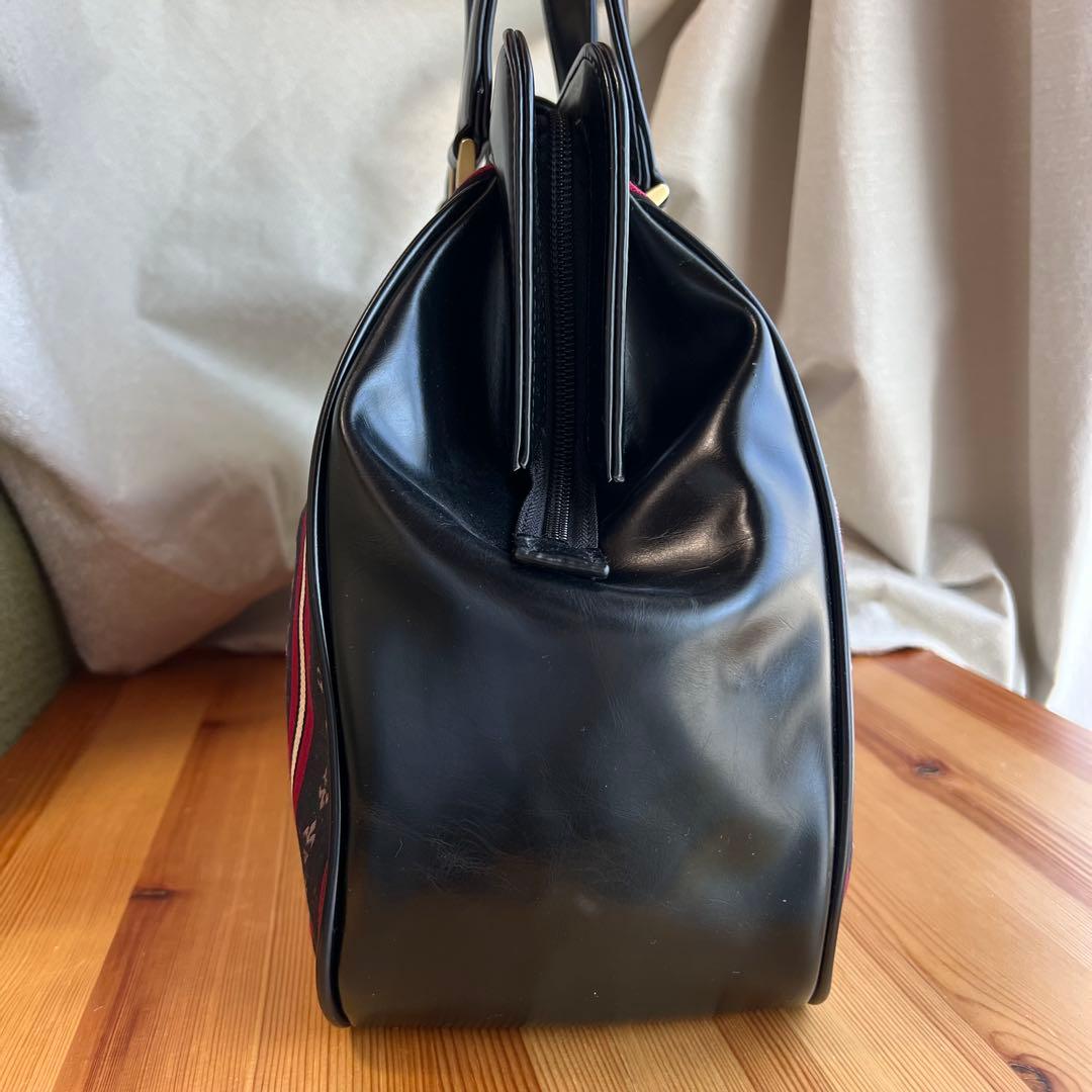 美品✨エクサントリーク レジメンタル柄　ハンドバッグ ボストンバッグ