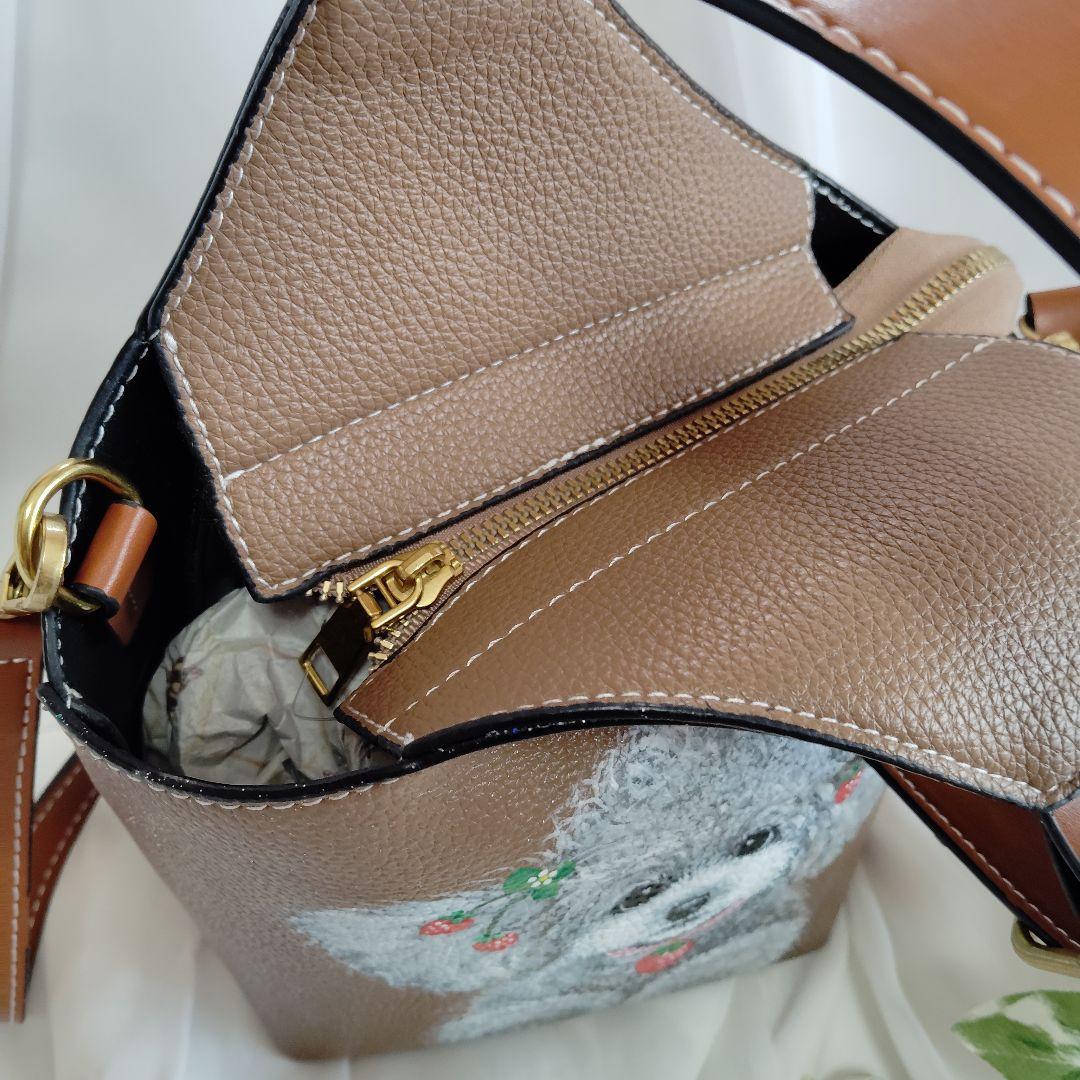 トールペイント♥トイプードルキーケース♥シルバートイプードルバック