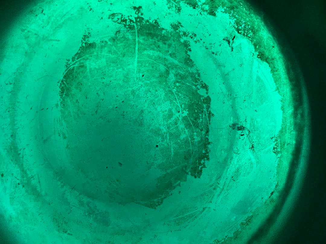 アンティーク　ガラス　ボトル　金彩　唐草文様　花瓶　面取　エナメル　西洋骨董