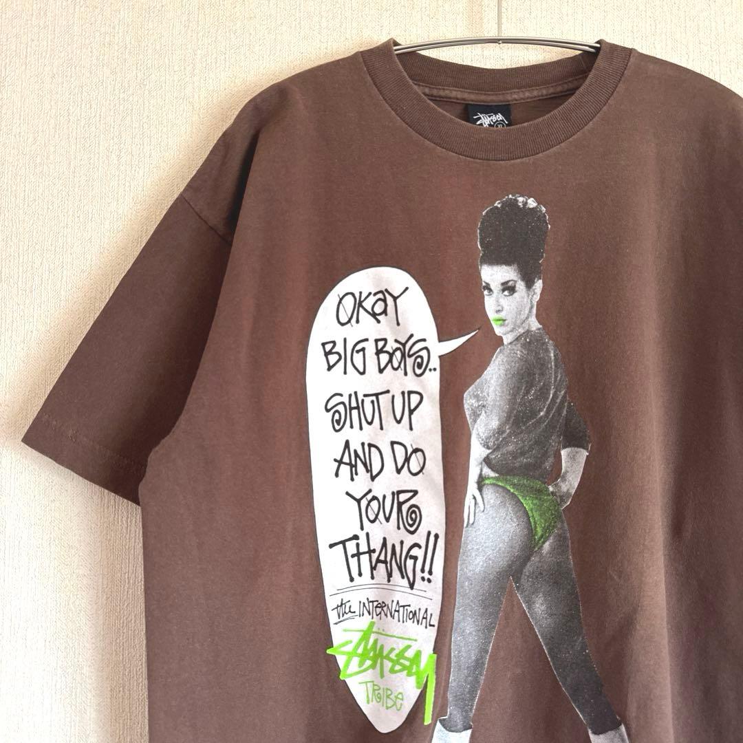 【希少】ステューシー　半袖カットソー　BIGBOYS　00s　Y2K　XLサイズ