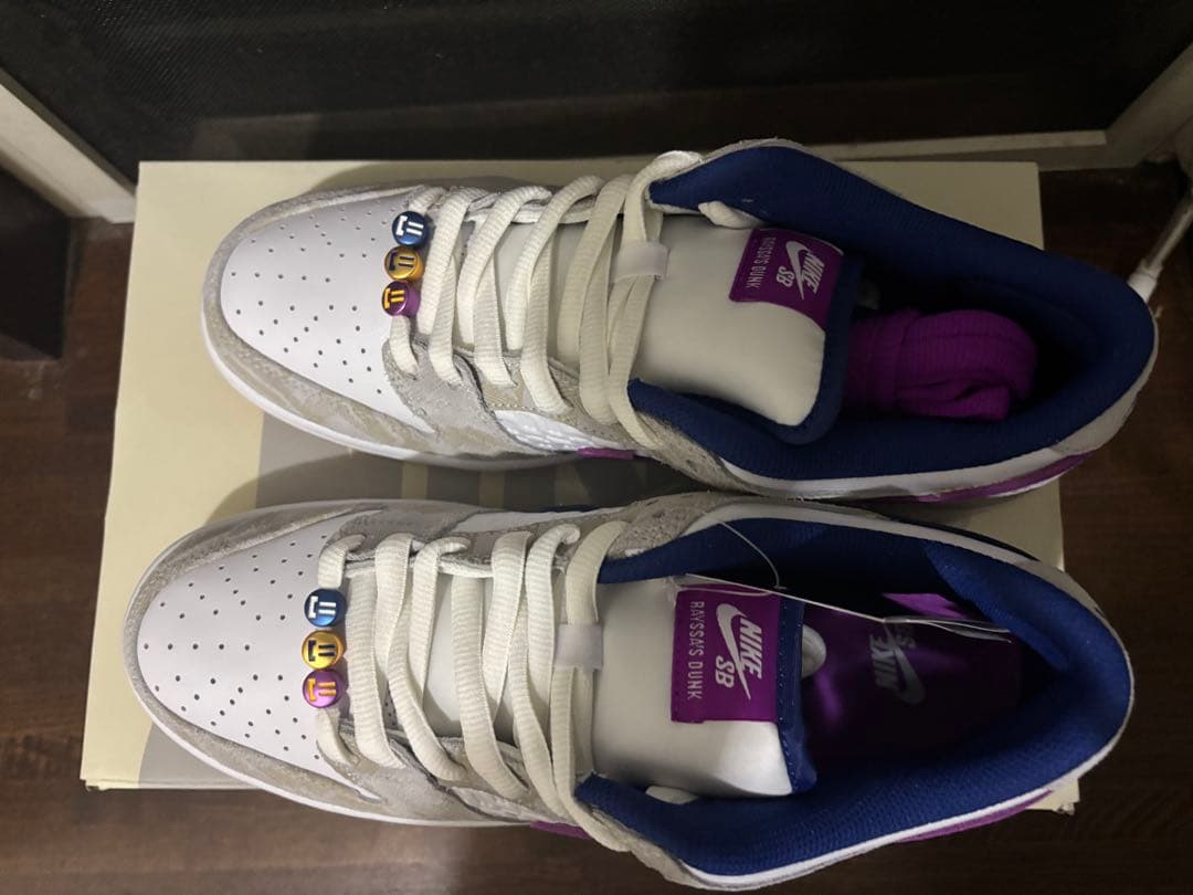 Nike Dunk Low PRM PL 9.5 ホワイト/グレー/パープル