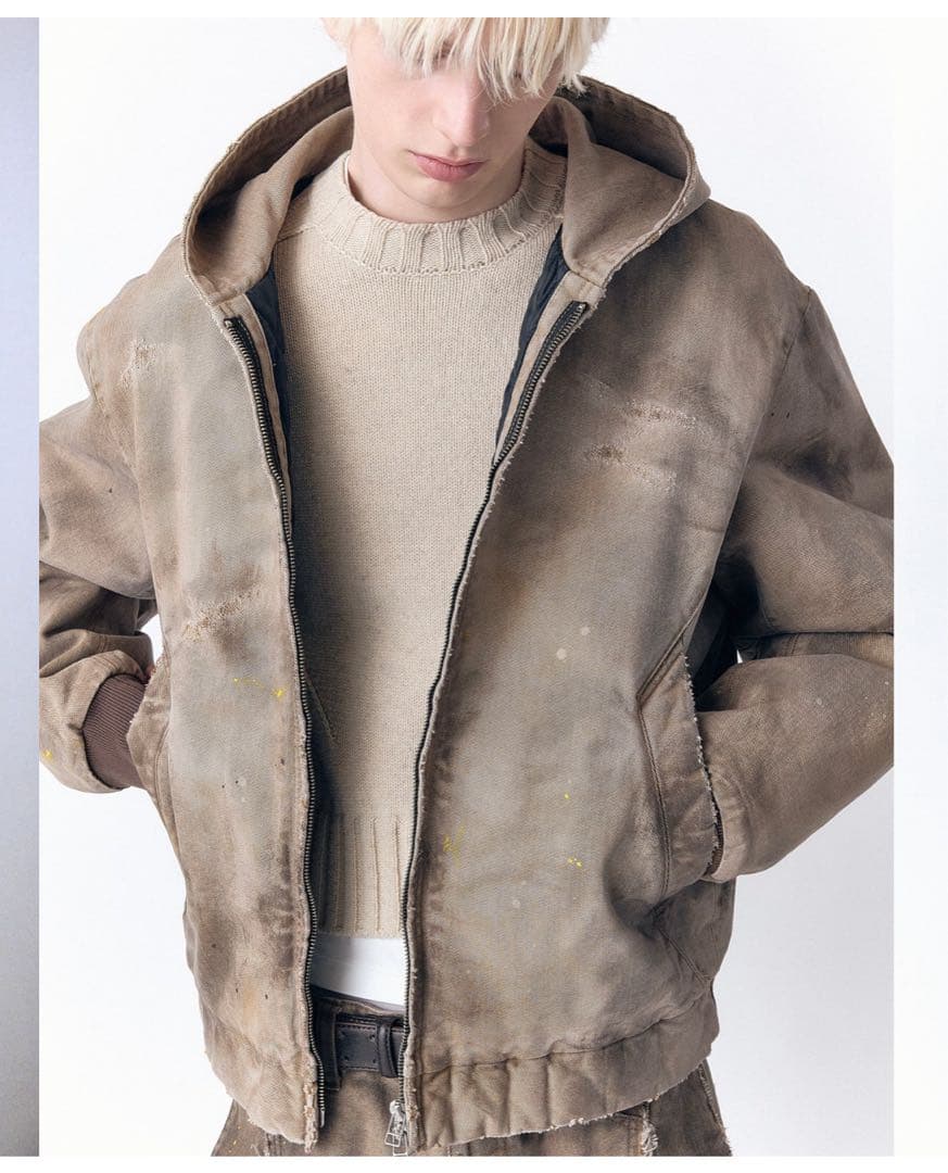 R*様 vujade BECK DESTROYED HOODED BOMBER