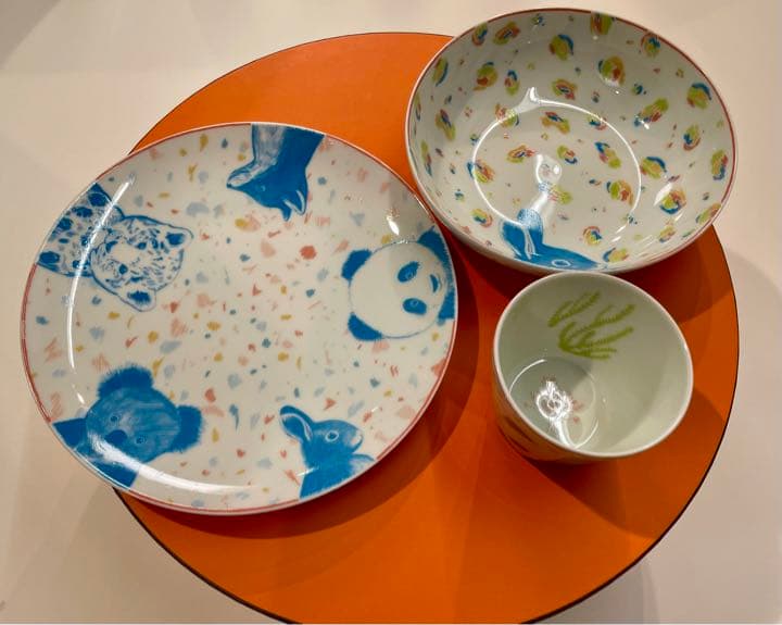 HERMES バスパス 食器3点セット ベビーギフト