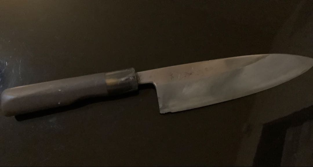 正本総本店　出刃　白鋼　刃渡192mm