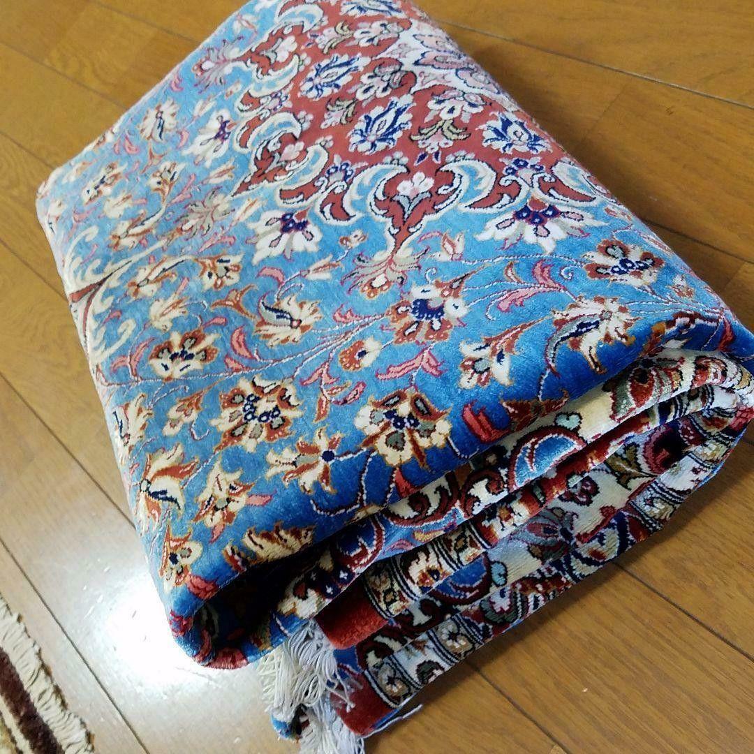 102X152cmペルシャ絹じゅうたん・クム(ナイン・ギャッベ・タブリーズ