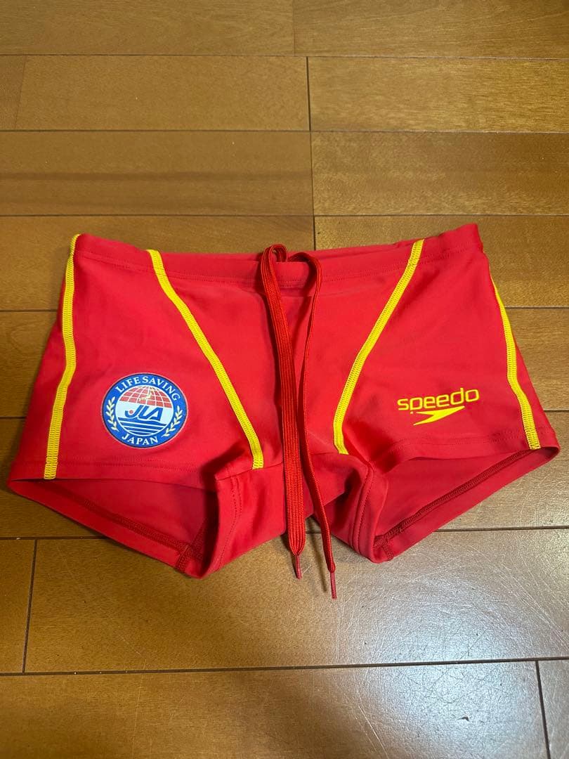 Speedo 赤 ライフセーバー 競泳水着