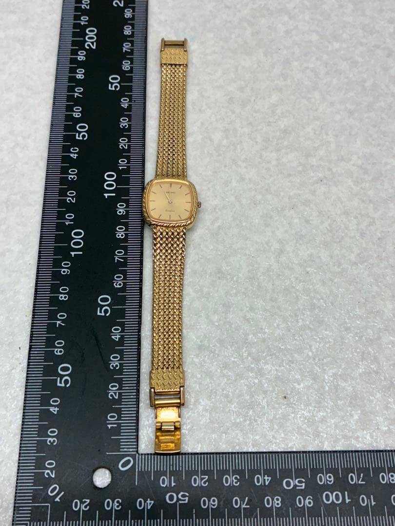SEIKO セイコー エクセリーヌ 4N20-5160 QZ ゴールド文字盤