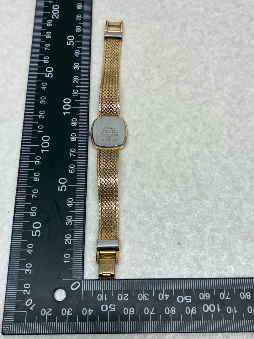 SEIKO セイコー エクセリーヌ 4N20-5160 QZ ゴールド文字盤