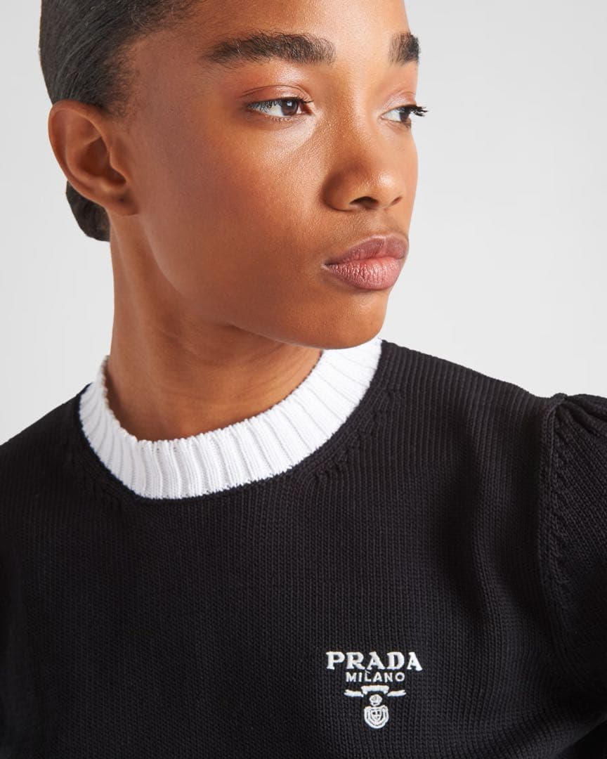【くまくま♡品】PRADA コットン クルーネック セーター