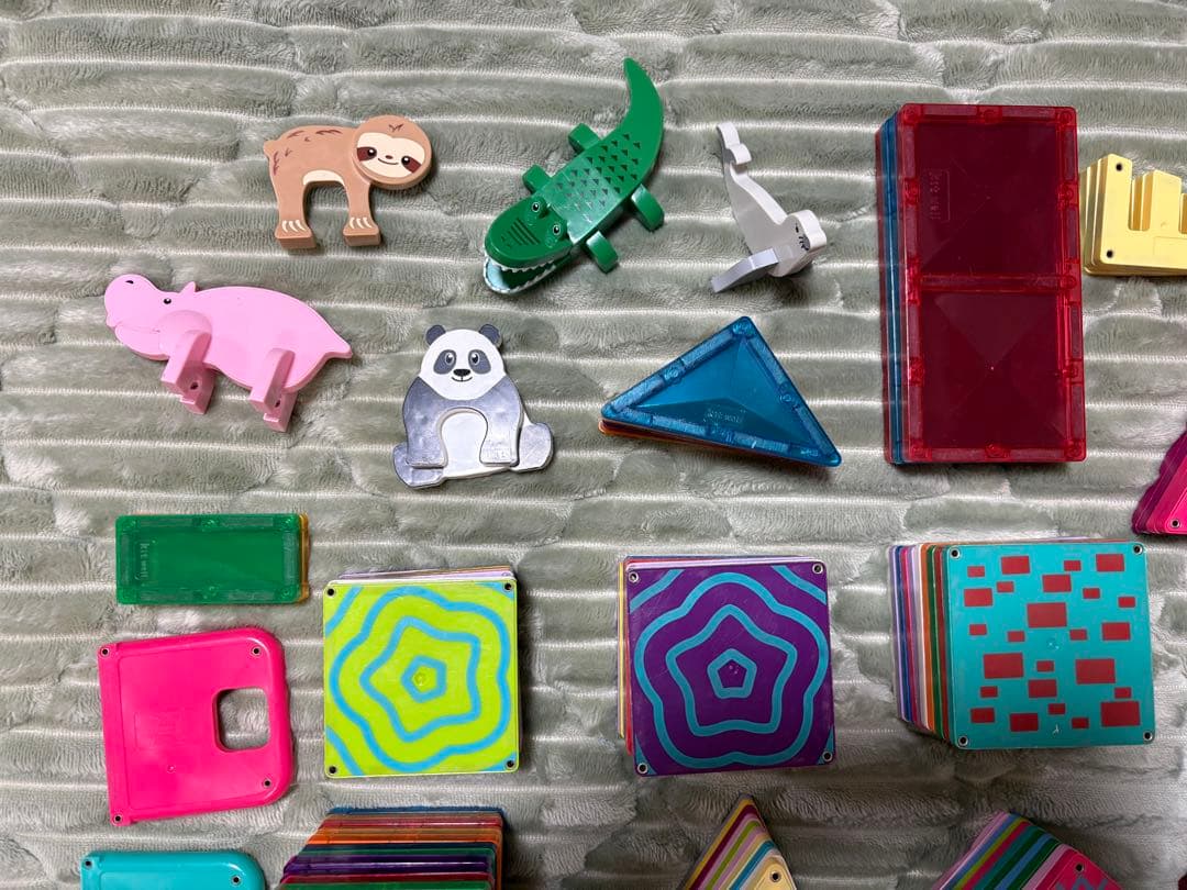 知育ブロックセット 動物パーツ付き