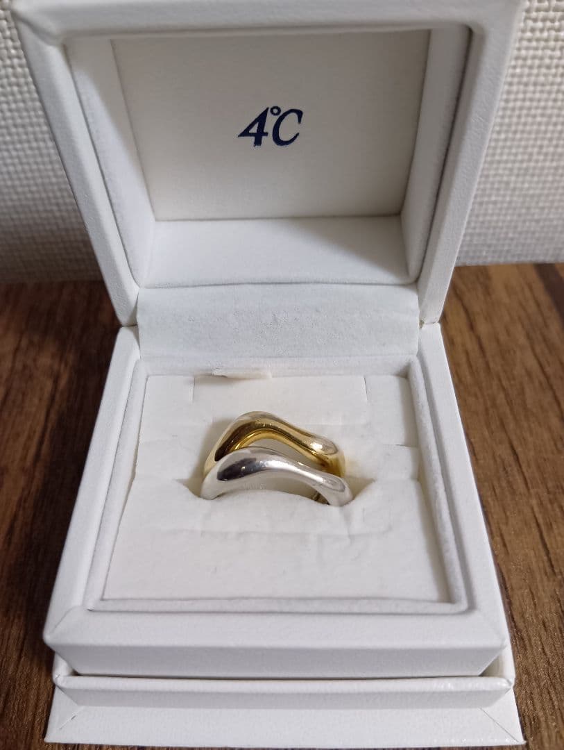 4℃ シルバーリング コンビカラー サイズ12