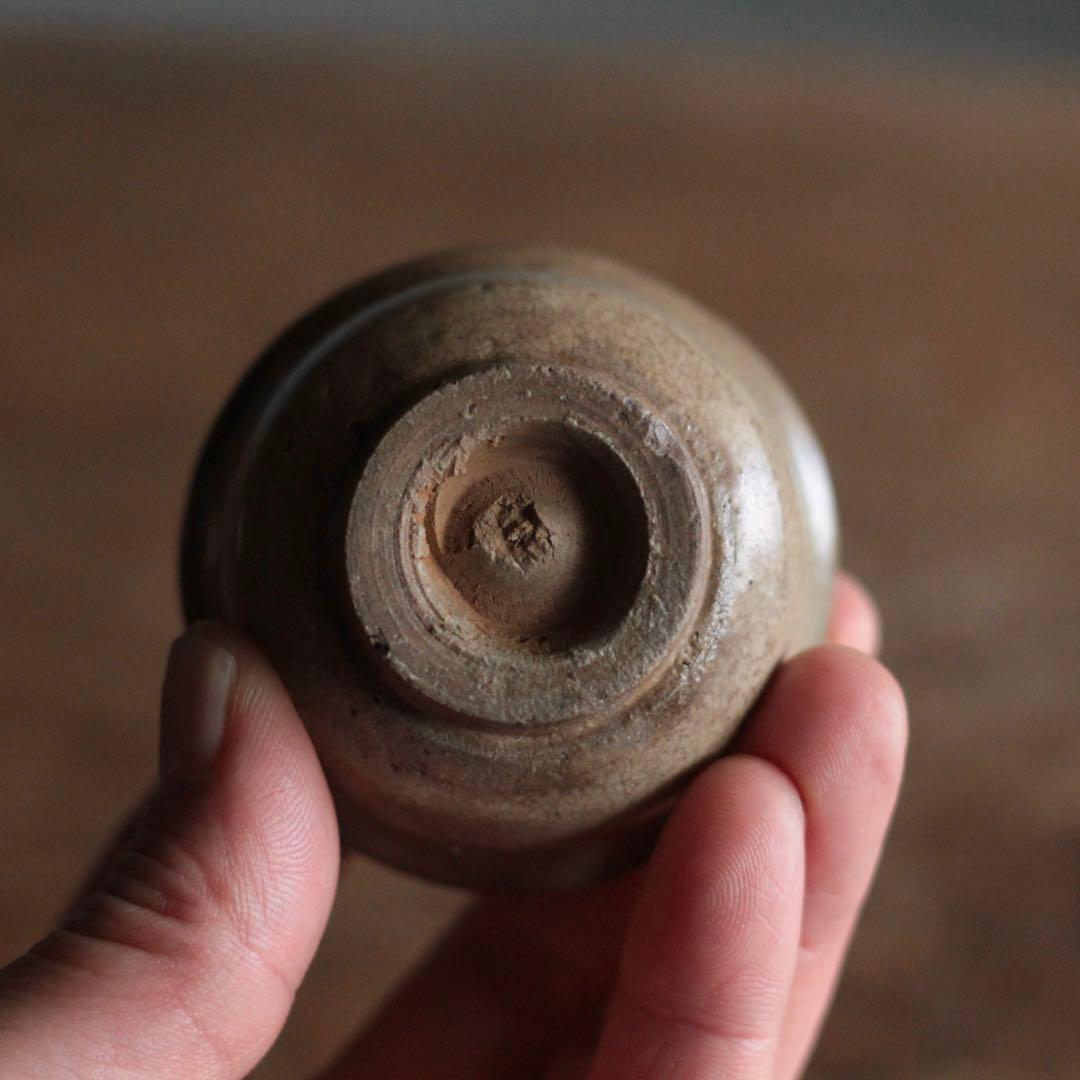 味のよい 灰釉 盃 ぐい呑み 酒器 古美術 古道具 アンティーク