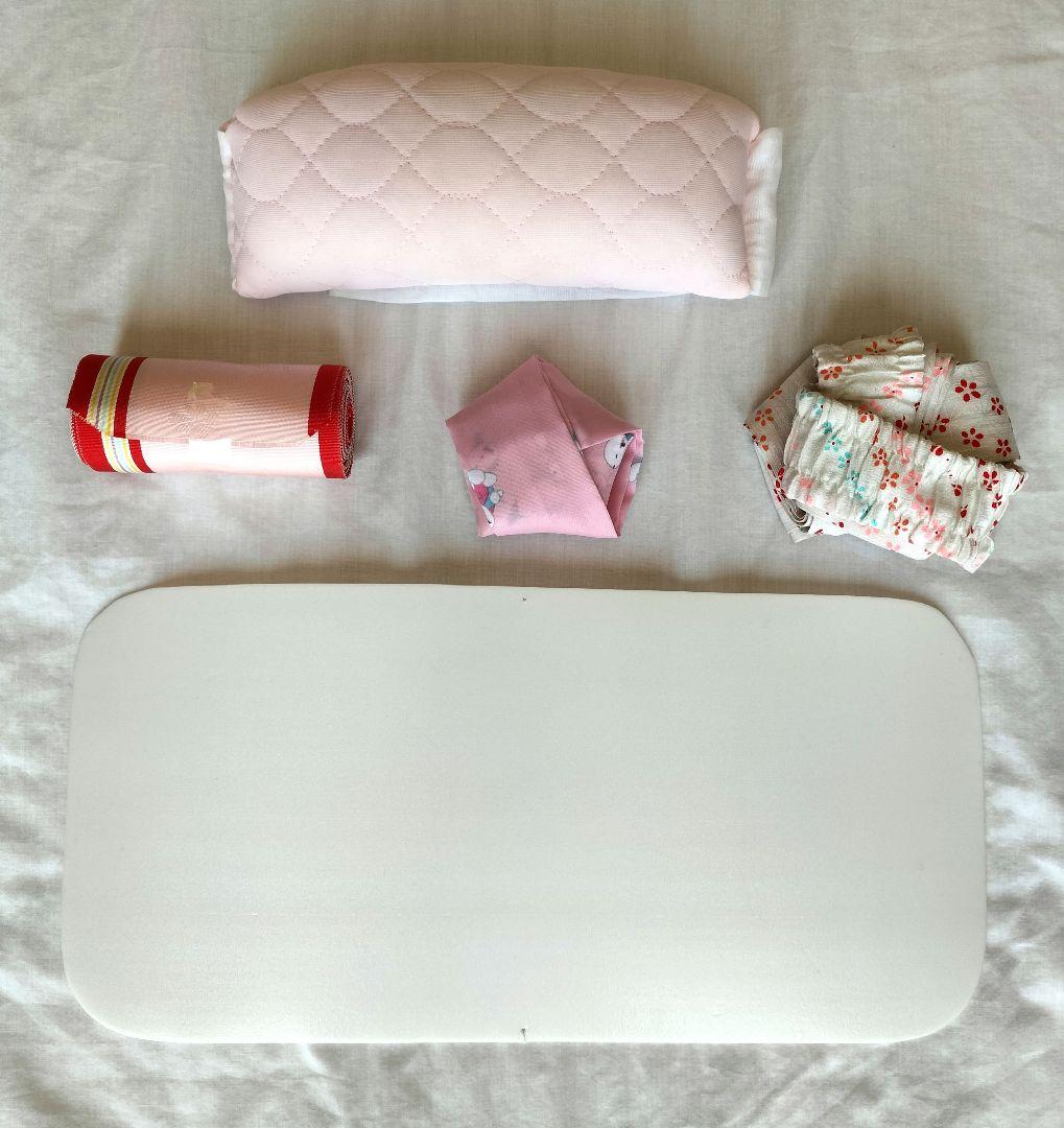 クリーニング済み　七五三　7歳　ハーフ成人式　着物　四つ身　ピンク　古典柄　糸車