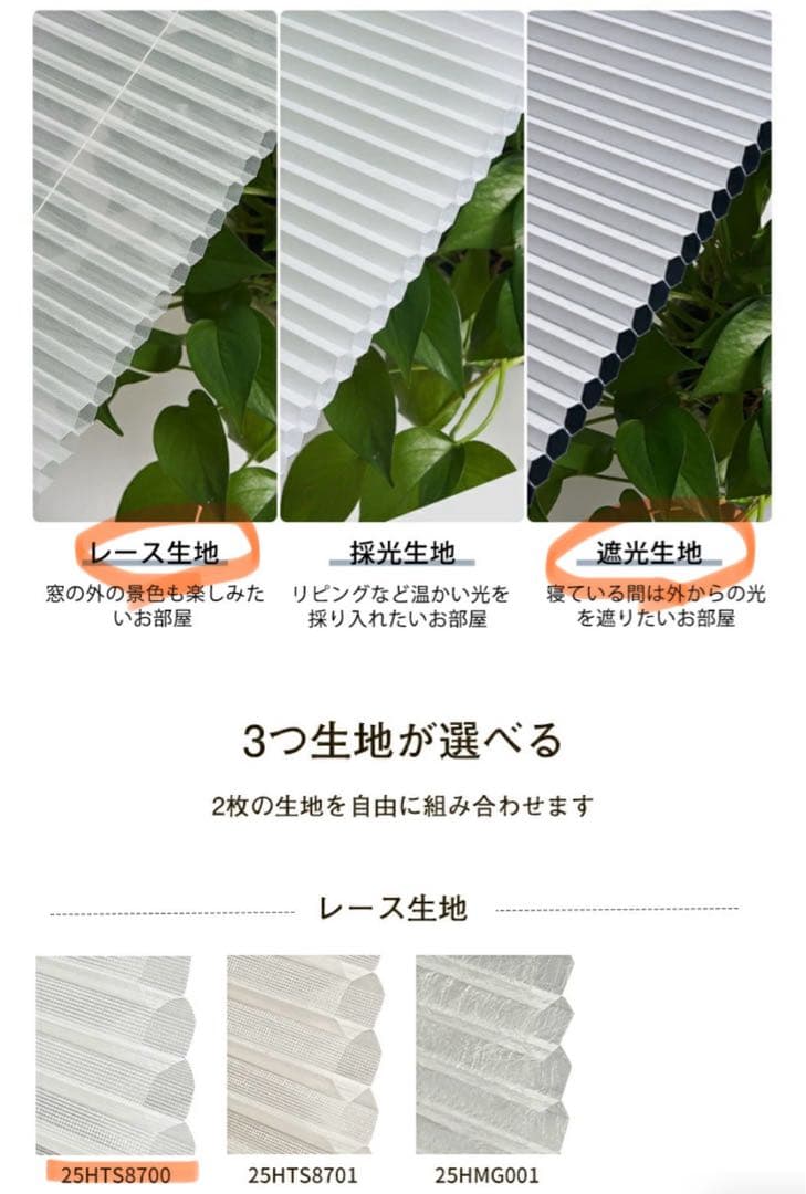 H*o様 ツイン式ハニカムシェード　ブラインド