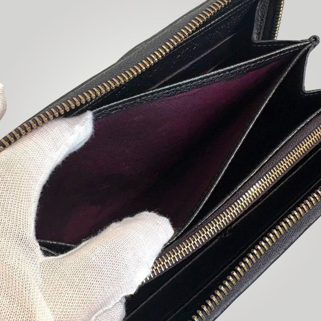 極美品✨ ルイヴィトン アンプラント モノグラム ジッピーウォレット 長財布 黒