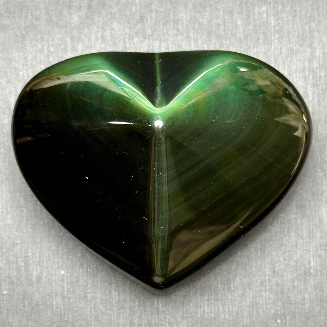レインボーオブシディアン ハート 置物 MY473