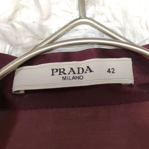 【美品】プラダ☆フリル　ボウタイ　現行　42サイズ　ブラウス　XL