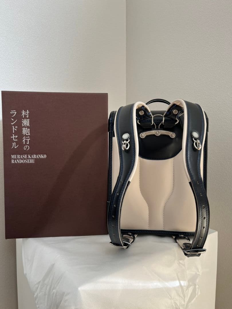 村瀬鞄行　ランドセル　レザーボルカ　LB918　ブラック×マリンブルー