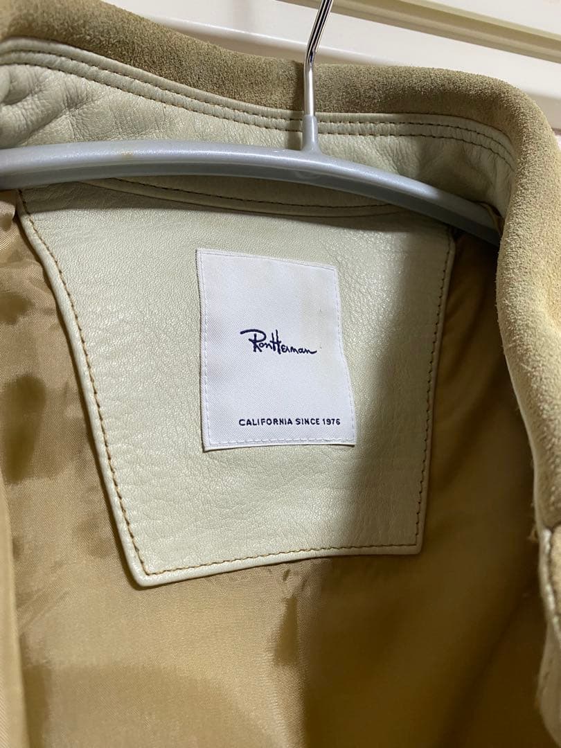 ロンハーマン スウェードジャケット シャツ 牛革 ベージュ コンチョ