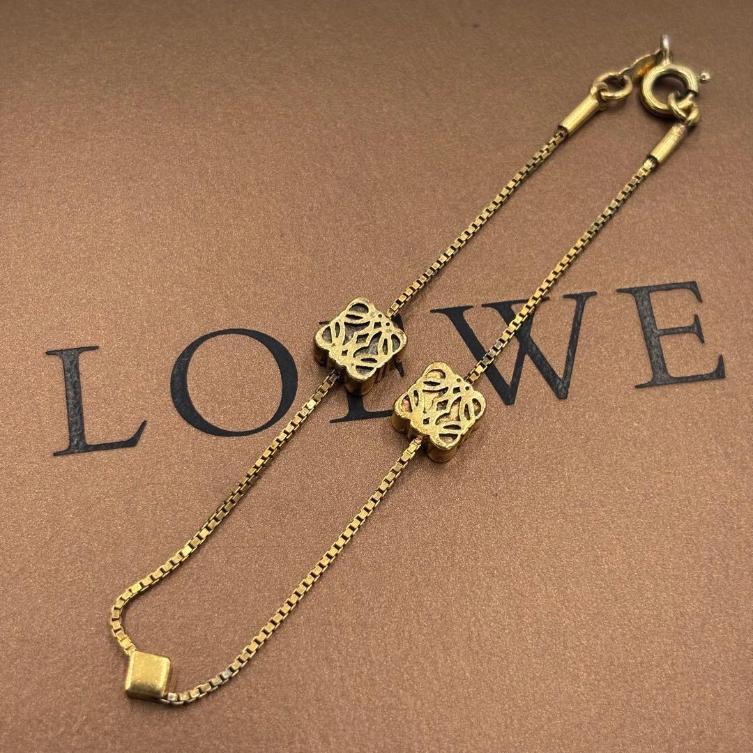 LOEWE ロエベ アナグラム ゴールド チェーンブレスレット