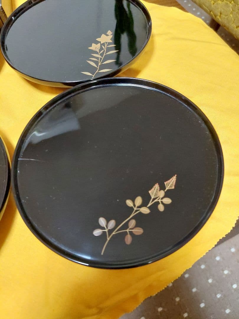 新品未使用　伝統工芸輪島塗　5枚セット　一点物