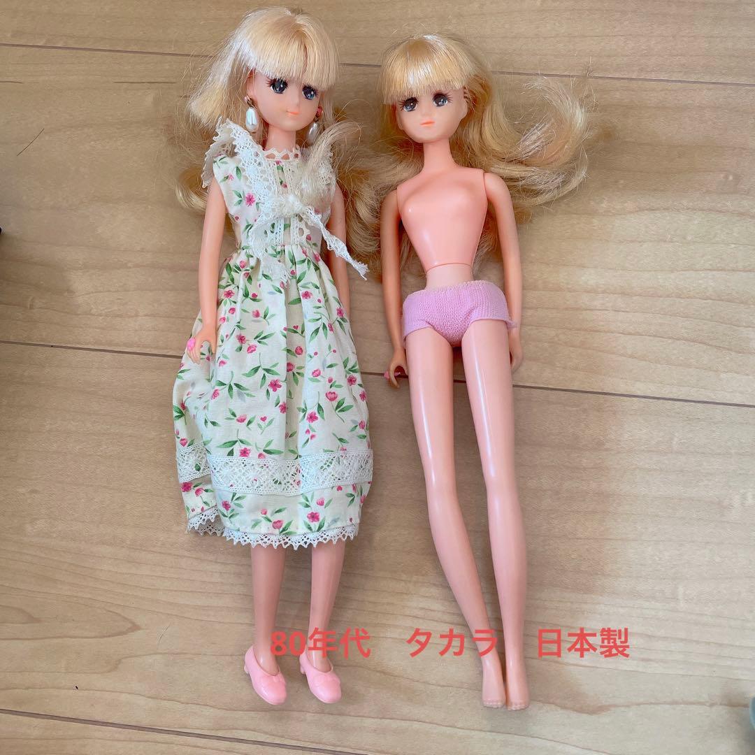 80年代 タカラ ジェニーちゃん？  2体+洋服いろいろ