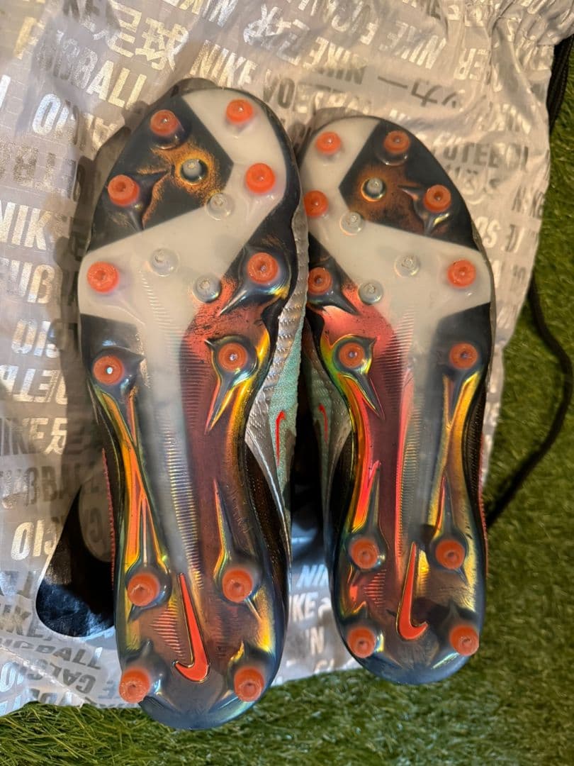 Nikeサッカーシューズグリーンオレンジファントム6LOWエリートAG-PRO