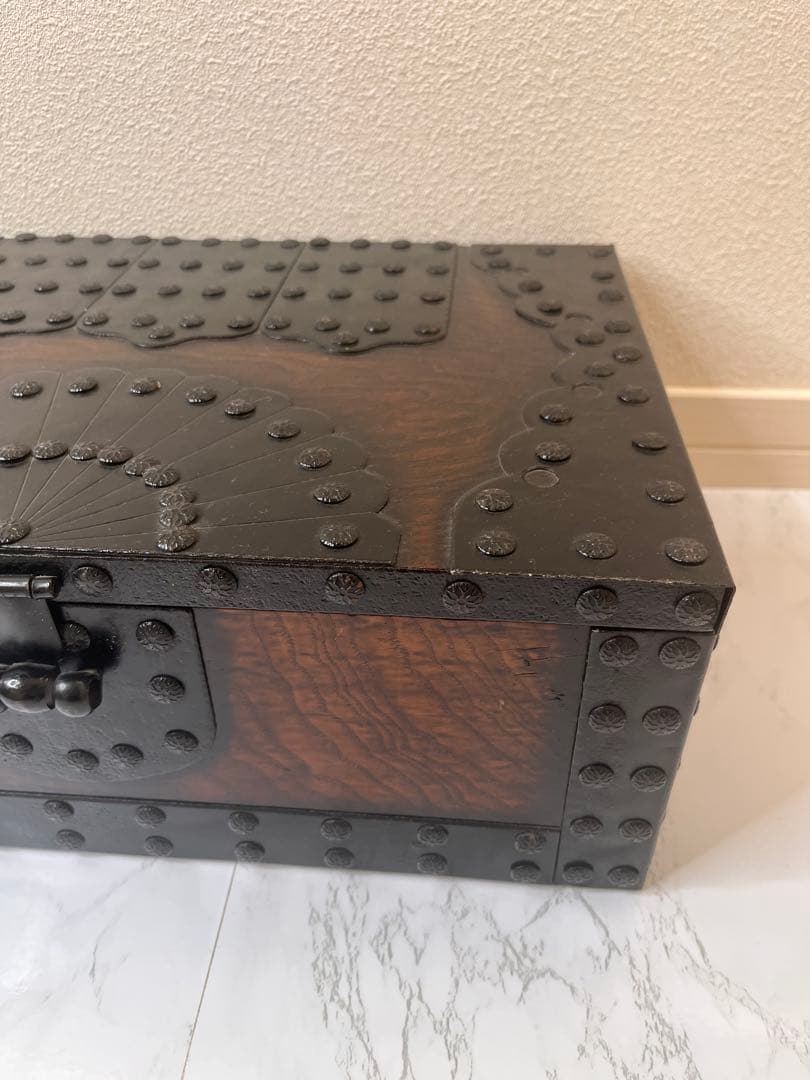 【新品】木製　欅材　千両箱　銭函　古民具　アンティーク